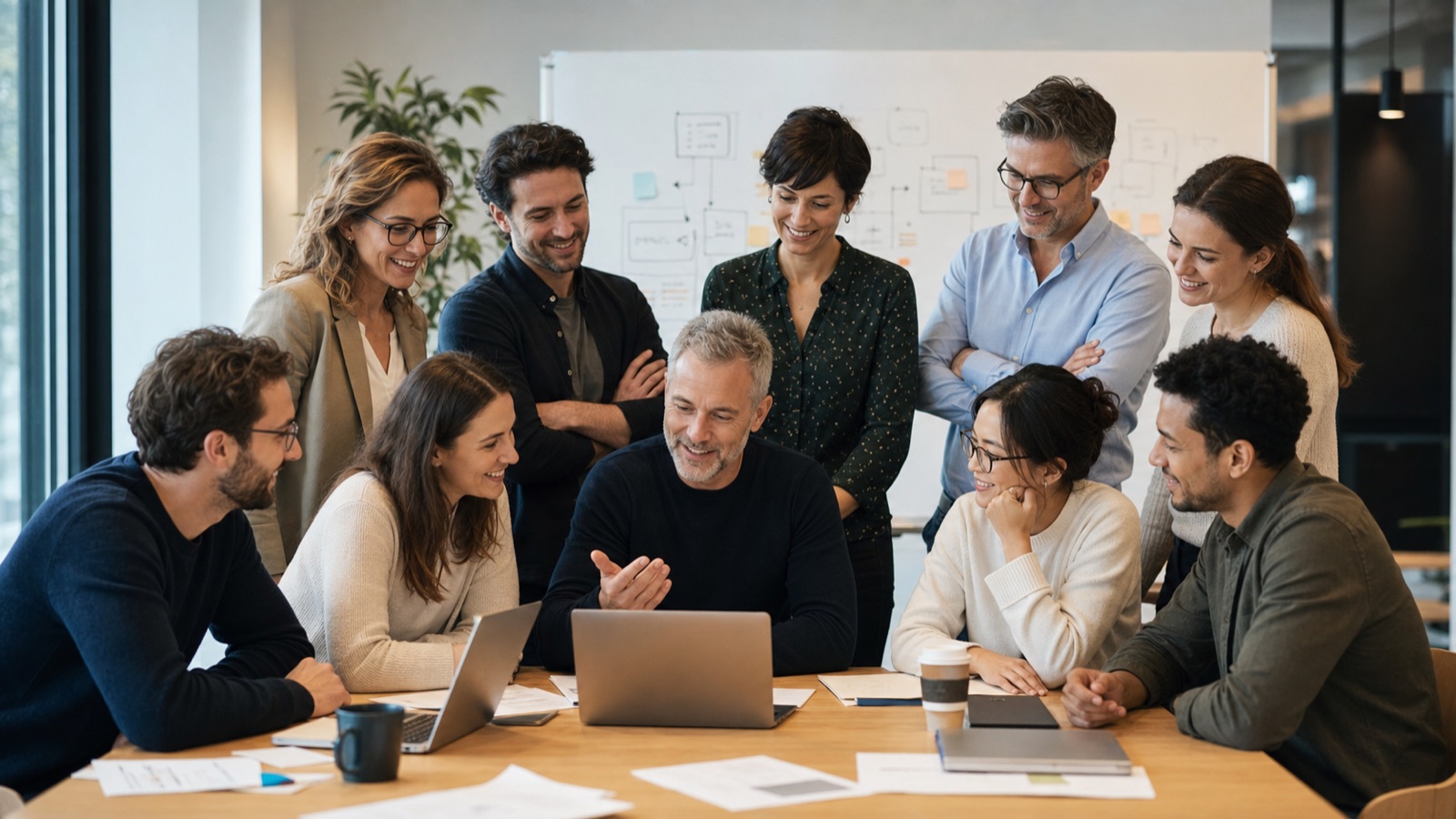 Équipe Web Agent IA en atelier de conception